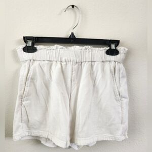 Hollister Shorts Ultra High Rise Cotton Linen Blend Lightweight Pull On White XS